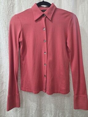 J. Crew Pink Long-Sleeve Button-Up Top Size XS/S